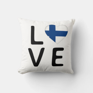Liebe - Finnische Flagge Kissen