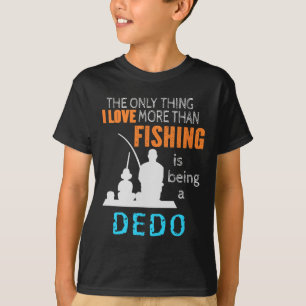 Liebe Fischen Dedo Mazedonisch Ukrainisch Bulgaris T-Shirt
