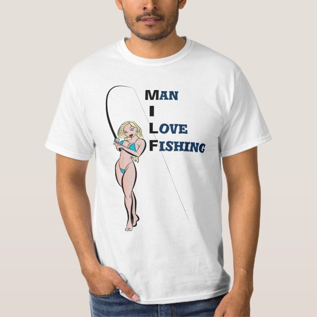 Liebe-Fischerei des Mann-I T-Shirt (Vorderseite)