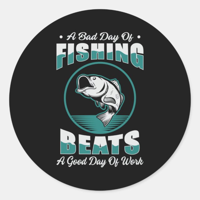 Liebe Fischfang Fischerei Fisch Funny Gift Runder Aufkleber (Vorderseite)