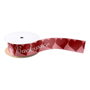Liebe-Flachbandpapier-Valentine, kundenspezifische Satinband