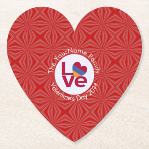 Liebe-Flag für Armenische Rote Buchstaben Personal Untersetzer