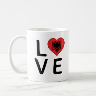 Liebe - Flagge Albaniens Kaffeetasse