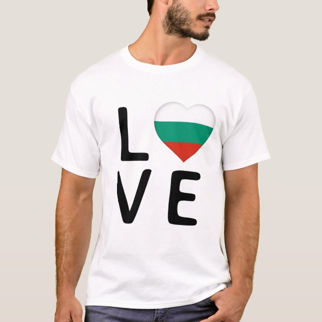 Liebe - Flagge Bulgariens T-Shirt (Vorderseite)