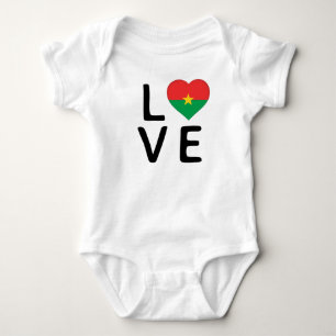 Liebe - Flagge Burkina Faso Baby Strampler