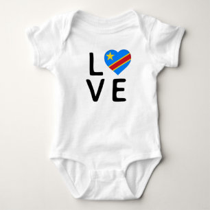 Liebe - Flagge der Demokratischen Republik Kongo Baby Strampler