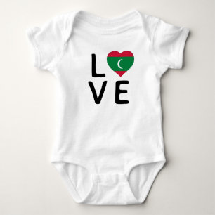 Liebe - Flagge der Malediven Baby Strampler