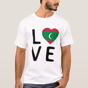 Liebe - Flagge der Malediven T-Shirt