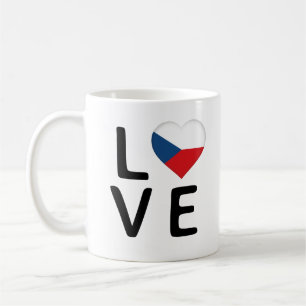 Liebe - Flagge der Tschechischen Republik Kaffeetasse