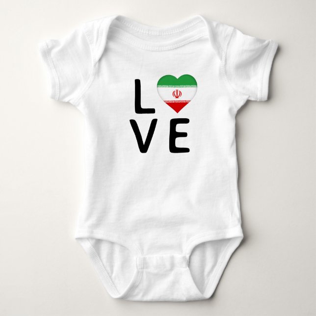Liebe - Flagge des Iran Baby Strampler (Vorderseite)