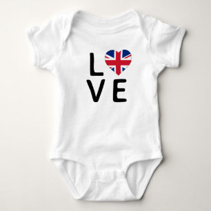 Liebe - Flagge des Vereinigten Königreichs Baby Strampler