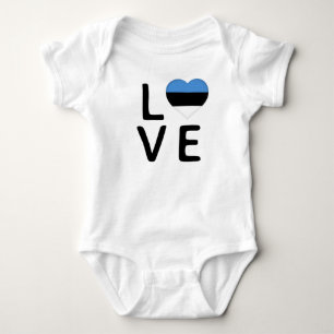 Liebe - Flagge Estlands Baby Strampler