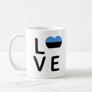 Liebe - Flagge Estlands Kaffeetasse