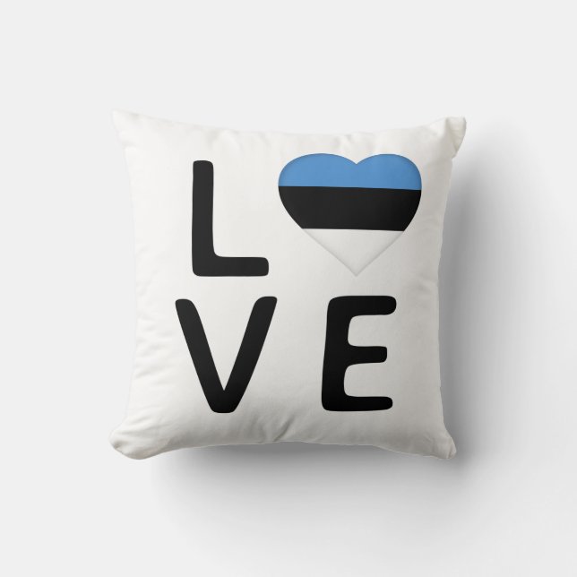 Liebe - Flagge Estlands Kissen (Vorderseite)