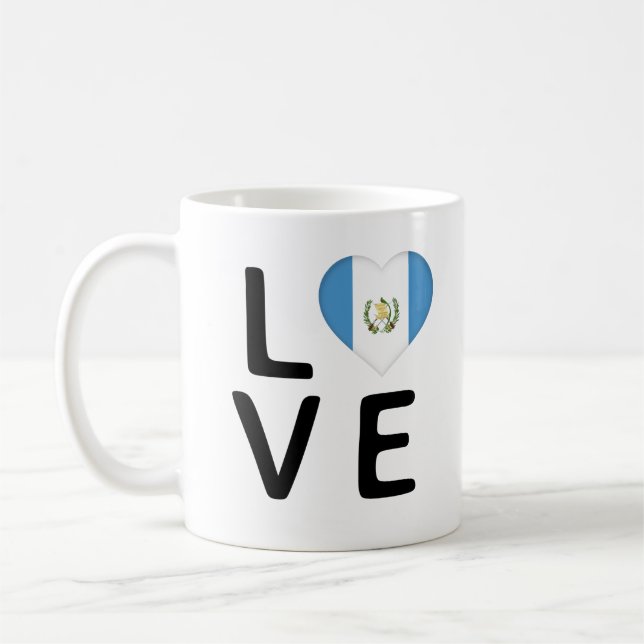 Liebe - Flagge Guatemalas Kaffeetasse (Links)