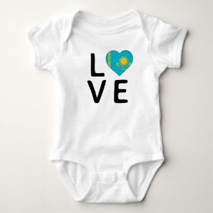Liebe - Flagge Kasachstans Baby Strampler