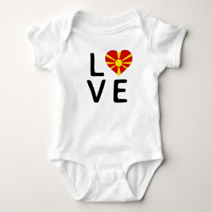 Liebe - Flagge Mazedoniens Baby Strampler