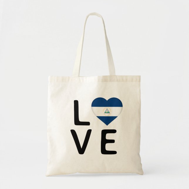 Liebe - Flagge Nicaraguas Tragetasche (Vorne)