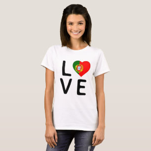 Liebe - Flagge Portugals T-Shirt