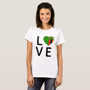 Liebe - Flagge Sambias T-Shirt