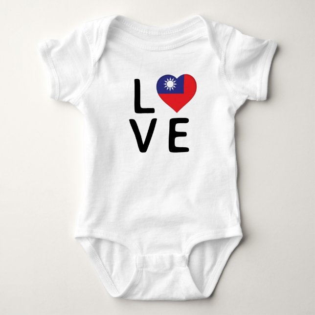 Liebe - Flagge Taiwans Baby Strampler (Vorderseite)