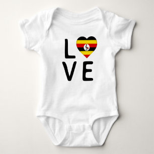 Liebe - Flagge Ugandas Baby Strampler