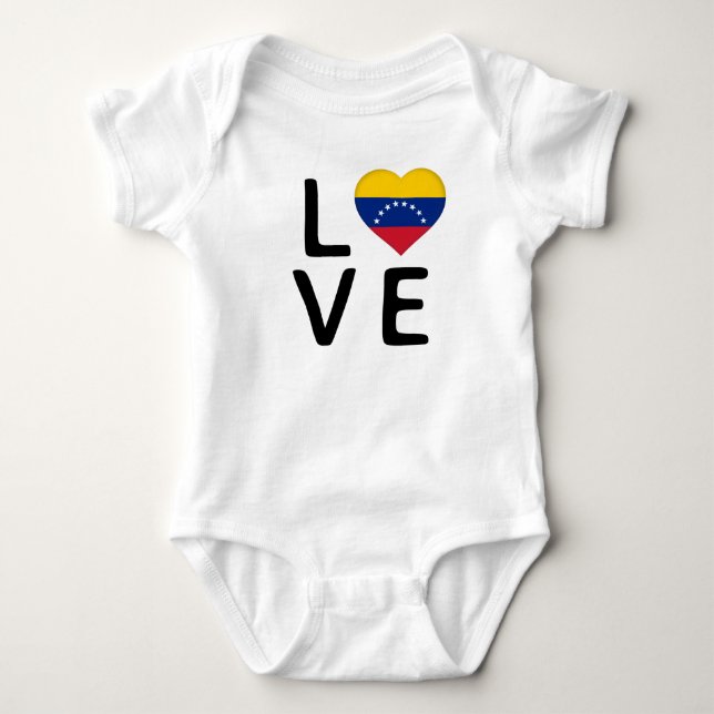 Liebe - Flagge Venezuelas Baby Strampler (Vorderseite)