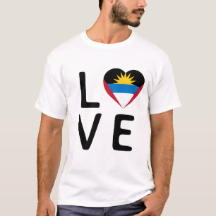 Liebe - Flagge von Antigua und Barbuda T-Shirt