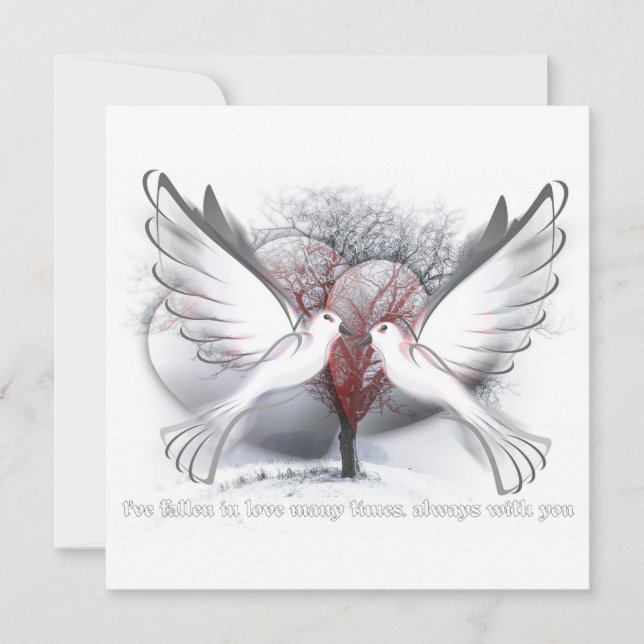 Liebe Flat Danke Karte (Vorderseite)