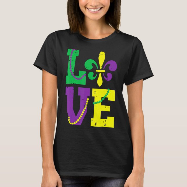 Liebe Fleur Lis Louisiana Mardi Gras Women Men Kid T-Shirt (Vorderseite)