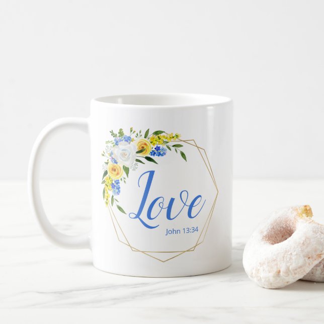 Liebe Floral Kaffeetasse (Mit Donut)