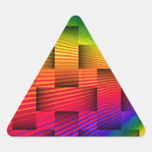 Liebe Flows_ Dreieckiger Aufkleber