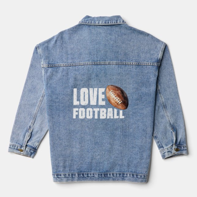 Liebe Football Jeansjacke (Rückseite)