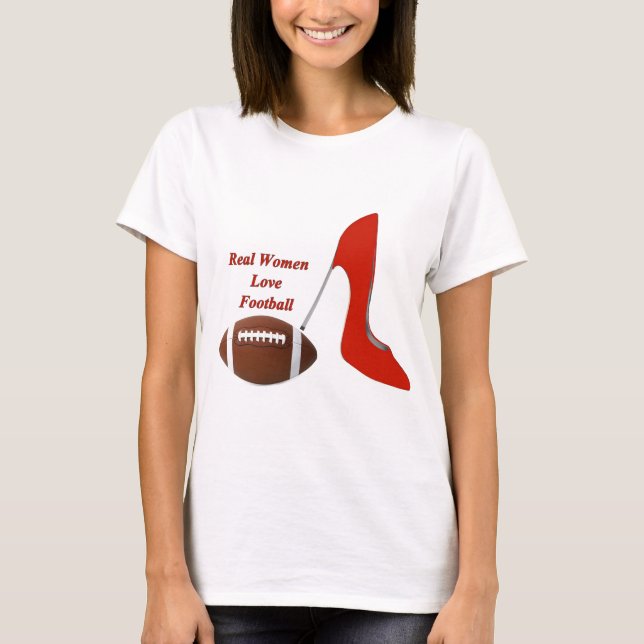 Liebe football.jpg der wirklichen Frauen T-Shirt (Vorderseite)