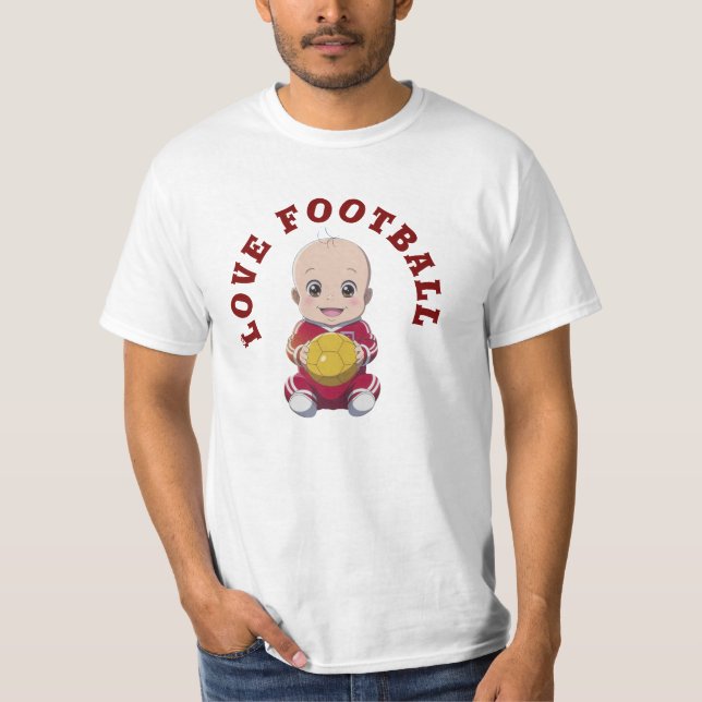 Liebe Football T - Shirt Baby Bodysuit (Vorderseite)