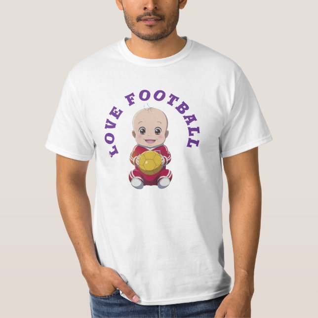 Liebe Football T - Shirt Baby Bodysuit (Vorderseite)