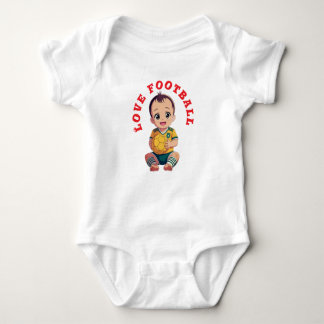 Liebe Football T - Shirt Baby Bodysuit