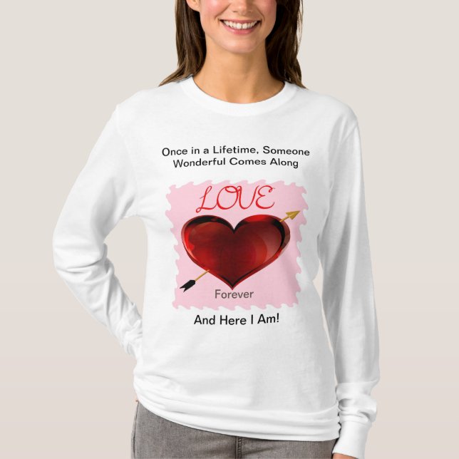 Liebe Forever Briefmarke T - Shirt (Vorderseite)