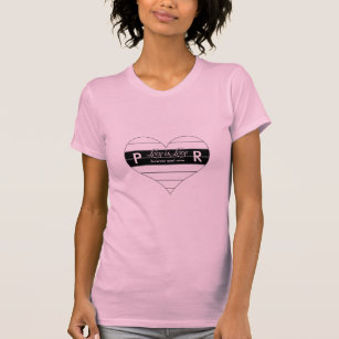 Liebe Forever Heart Monogram Custom Initial P R T-Shirt