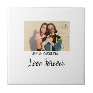 Liebe Forever LGbtq Paar Stolz hinzufügen Fotoname Fliese