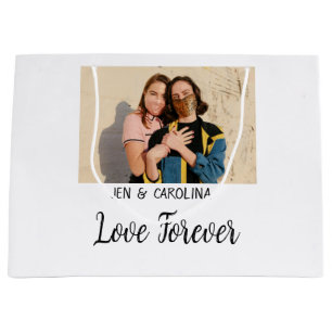 Liebe Forever LGbtq Paar Stolz hinzufügen Fotoname Große Geschenktüte