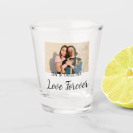 Liebe Forever LGbtq Paar Stolz hinzufügen Fotoname Schnapsglas