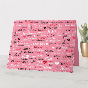 Liebe Forever - Valentinstag Typografie Muster Karte