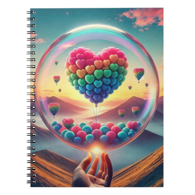 Liebe form art Spiral Foto Notebook Notizblock (Vorderseite)