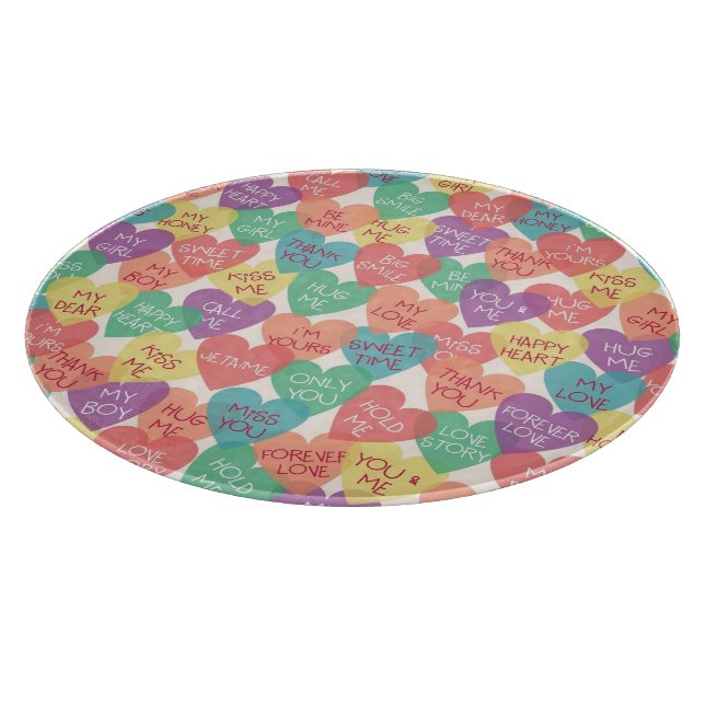 Liebe-Form-Hintergrund Schneidebrett (Ecke)