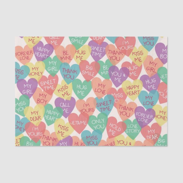 Liebe-Form-Hintergrund Seidenpapier (Vorderseite)