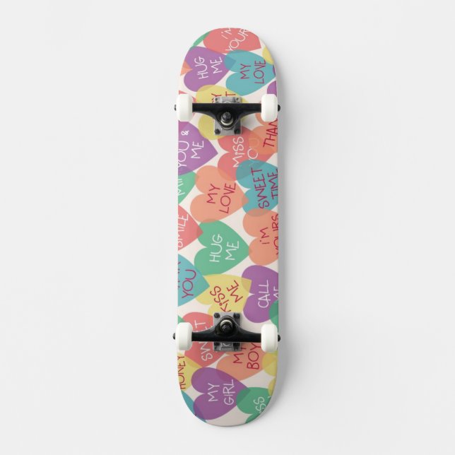 Liebe-Form-Hintergrund Skateboard (Vorderseite)