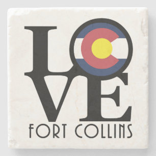 Liebe Fort Collins Steinuntersetzer