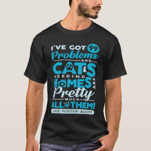 Liebe Foster Adoptiere Cat Adoption Quotes Animal  T-Shirt