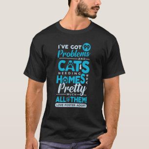 Liebe Foster Adoptiere Cat Adoption Quotes Animal  T-Shirt
